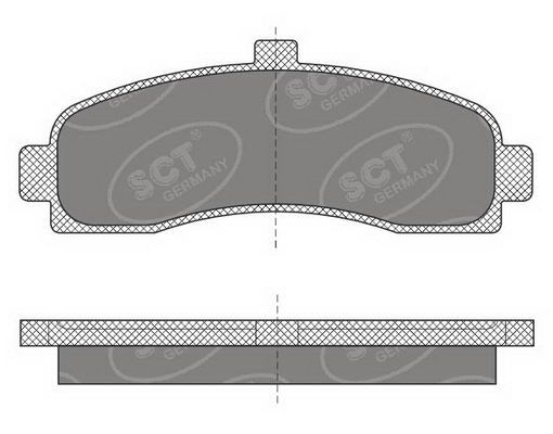 SCT GERMANY Piduriklotsi komplekt,ketaspidur SP 498 PR